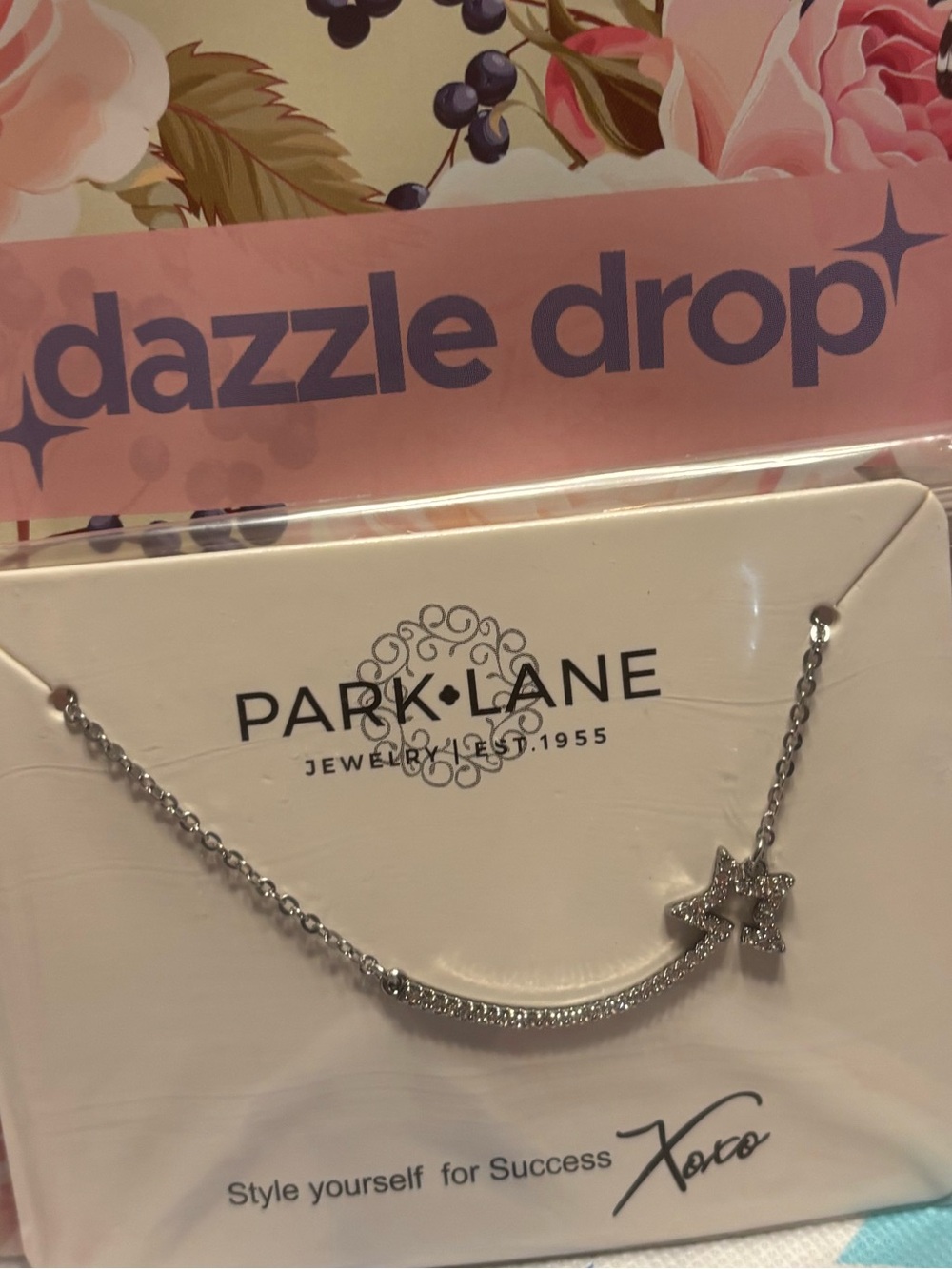 Park Lane Silver Star Necklace - Dazzle Drop